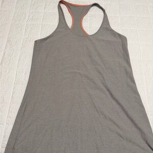 Lululemon Athletica Gray Tank Top with Orange Trim